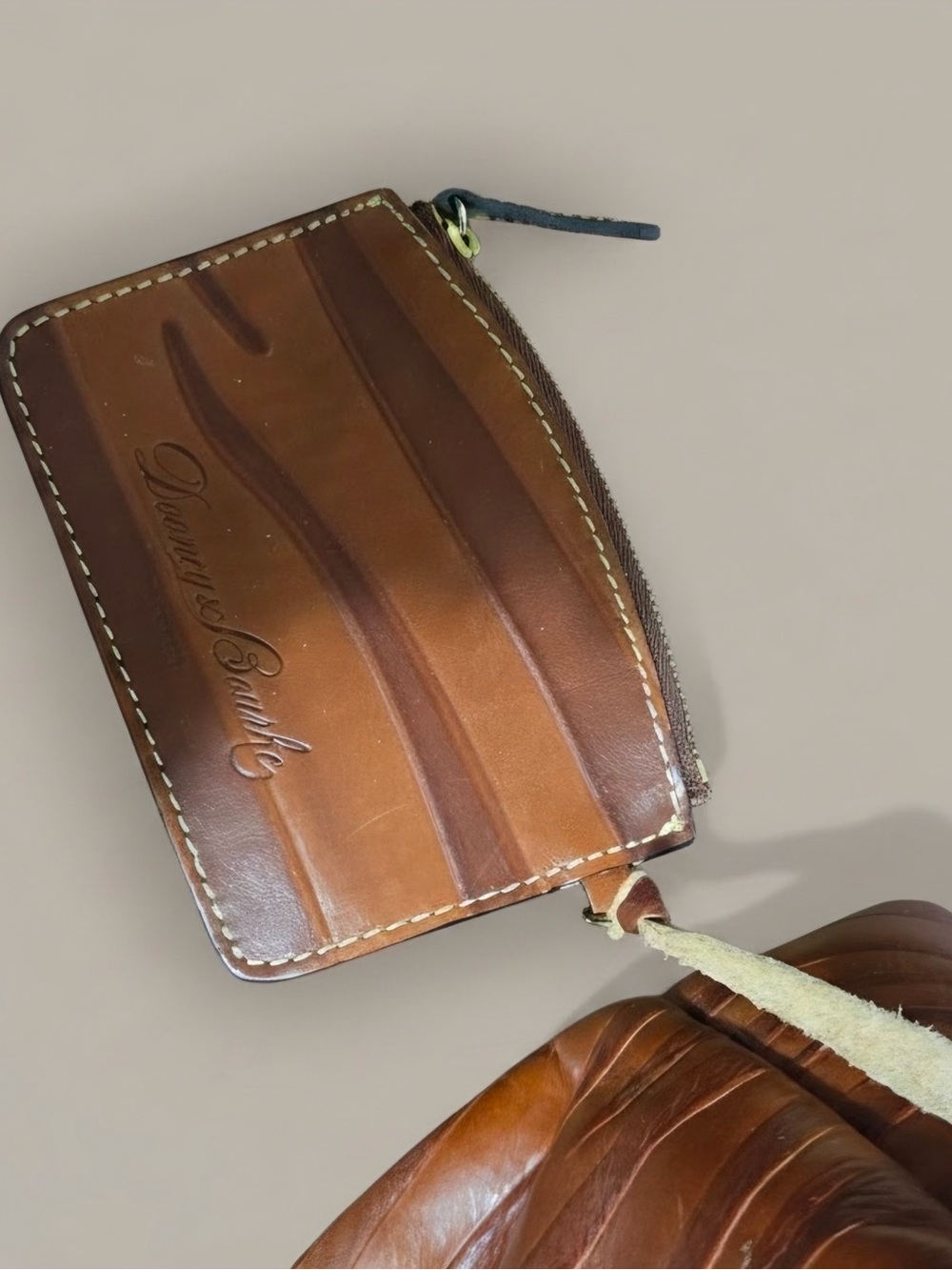 Dooney & Bourke Zebra Leather Satchel Cognac Brown - Picture 5 of 8